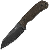 Kizer Cutlery Field Mouse Brown Glow In The Dark Micarta 3-Layer Fixed Blade Knife 1135A2