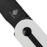 Kizer Cutlery Mini Bay Slip Joint Black/White G10 Folding CPM-S35VN Knife 2583A1