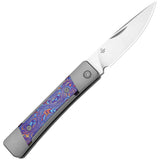 Kizer Cutlery Little Grand Slip Joint LTE Gray Titanium & Timascus Folding M390 Knife 2670A3