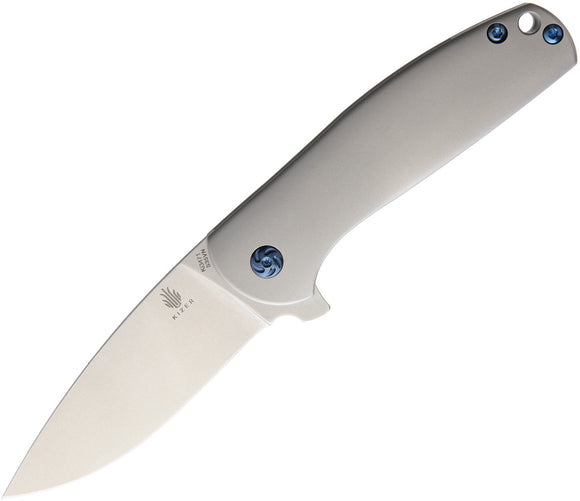 Kizer GEMINI Framelock Gray Blue Folding Blade Pocket SW CPM-S35VN Knife 3471