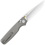Kizer Cutlery Original 2 Clutch Lock Gray Titanium Folding S45VN Drop Pt Knife 36052MA