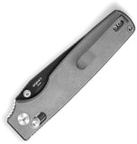Kizer Cutlery Original 2 Clutch Lock Gray Titanium Folding S45VN Sheepsfoot Knife 36052SA1