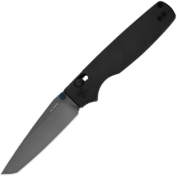 Kizer Cutlery Original 2 Clutch Lock Black Titanium Folding S45VN Tanto Knife 36052TA1