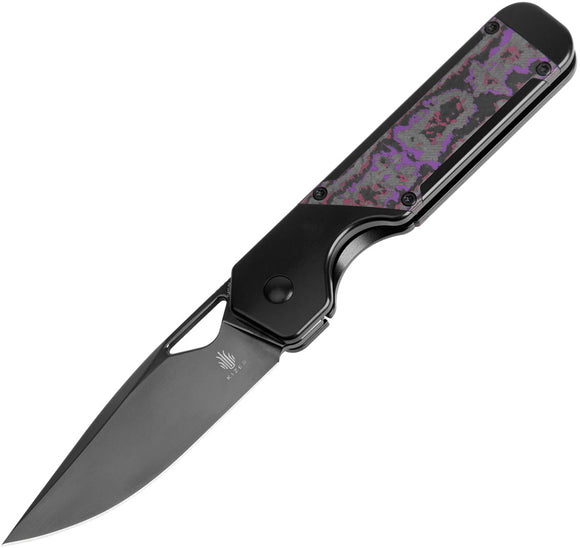 Kizer Cutlery Militaw Framelock Black Titanium & Carbon Fiber Folding S45VN Knife 3634A2