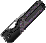 Kizer Cutlery Militaw Framelock Black Titanium & Carbon Fiber Folding S45VN Knife 3634A2