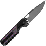 Kizer Cutlery Militaw Framelock Black Titanium & Carbon Fiber Folding S45VN Knife 3634A2