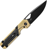 Kizer Cutlery Mini Militaw Framelock Titanium & Zirconium Folding S45VN Knife 3634SA3