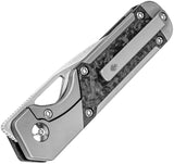 Kizer Cutlery Mini Militaw Framelock Gray Titanium & Carbon Fiber Folding S45VN Knife 3634SA4