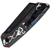 Kizer Cutlery Madrac Button Lock Nebula Carbon Fiber Folding S45VN Pocket Knife 3693A1