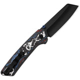 Kizer Cutlery Madrac Button Lock Nebula Carbon Fiber Folding S45VN Pocket Knife 3693A1
