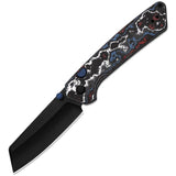 Kizer Cutlery Madrac Button Lock Nebula Carbon Fiber Folding S45VN Pocket Knife 3693A1