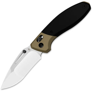 Kizer Cutlery Bulli Clutch Lock Black & Brown Titanium Folding S45VN Knife 3695A4