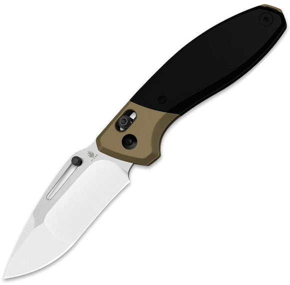 Kizer Cutlery Bulli Clutch Lock Black & Brown Titanium Folding S45VN Knife 3695A4