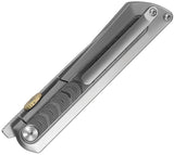 Kizer Cutlery Quoll Framelock Gray Titanium & Damascus Folding S45VN Knife 3733A1