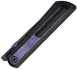 Kizer Cutlery Quoll Framelock Black Titanium & Timascus Folding S45VN Knife 3733A3