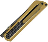 Kizer Cutlery Quoll Framelock Gold Titanium & Zirconium Folding S45VN Knife 3733A4