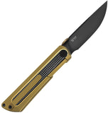 Kizer Cutlery Quoll Framelock Gold Titanium & Zirconium Folding S45VN Knife 3733A4