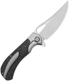 Kizer Cutlery Cyclone Bolster Lock Gray Titanium & Carbon Fiber Folding S35VN Knife 3734A2