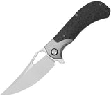 Kizer Cutlery Cyclone Bolster Lock Gray Titanium & Carbon Fiber Folding S35VN Knife 3734A2