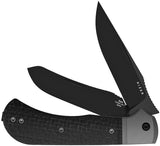 Kizer Cutlery Trestle TP AirTi Slip Joint Black Micarta & Aluminum Folding CTS-BD1N Knife 3761TPA3