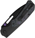Kizer Cutlery Durandal Button Lock Black Aluminum & Carbon Fiber Folding S35VN Knife 3765BD1