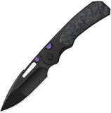 Kizer Cutlery Durandal Button Lock Black Aluminum & Carbon Fiber Folding S35VN Knife 3765BD1