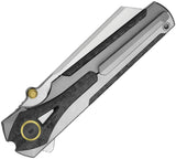Kizer Cutlery Staff Framelock Gray Titanium & Carbon Fiber Folding S45VN Knife 3795A2