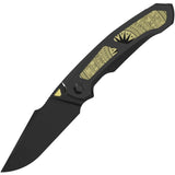 Kizer Cutlery Feweed XL Framelock Black Titanium & Compass Aluminum Folding S90V Knife 4694A1