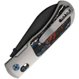 Kizer Cutlery Tycho Clutch Lock Titanium & Nebula Carbon Fiber Folding M390 Knife 4761A2