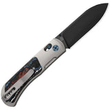 Kizer Cutlery Tycho Clutch Lock Titanium & Nebula Carbon Fiber Folding M390 Knife 4761A2