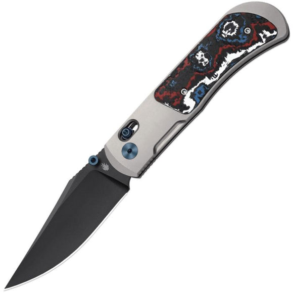 Kizer Cutlery Tycho Clutch LockTitanium & Nebula Carbon Fiber Folding S45VN Knife 4761A3