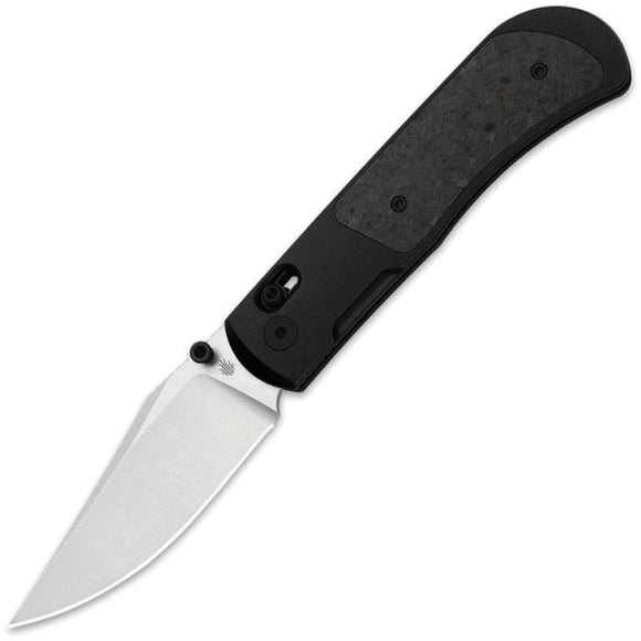 Kizer Cutlery Tycho Clutch Lock Black Titanium & Carbon Fiber Folding M390 Knife 4761A4