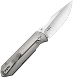 Kizer Cutlery Harpoon Fold Framelock Black Micarta & Gray Titanium Folding Elmax Knife 4784A2