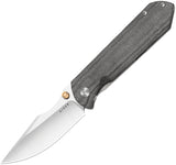 Kizer Cutlery Harpoon Fold Framelock Black Micarta & Gray Titanium Folding Elmax Knife 4784A2