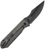 Kizer Cutlery Harpoon Fold Framelock Black Titanium Folding Elmax Knife 4784A3