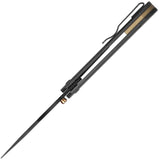 Kizer Cutlery Harpoon Fold Framelock Black Titanium Folding Elmax Knife 4784A3