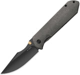 Kizer Cutlery Harpoon Fold Framelock Black Titanium Folding Elmax Knife 4784A3