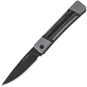 Kizer Cutlery Little Grand Slip Joint Gray G10 & Black Micarta Folding Nitro-V Knife V2670A2