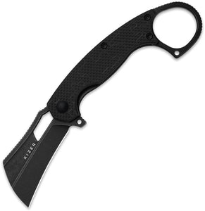Kizer Cutlery Dodo Linerlock Black G10 Folding Nitro-V Pocket Knife V2702A3