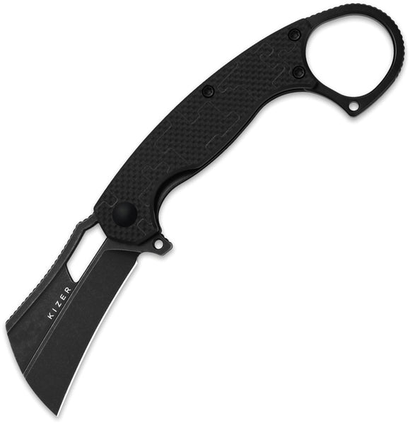 Kizer Cutlery Dodo Linerlock Black G10 Folding Nitro-V Pocket Knife V2702A3