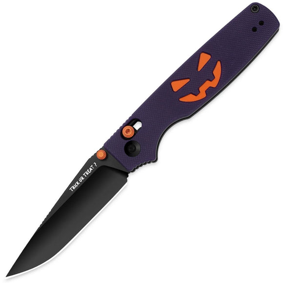 Kizer Cutlery Halloween LTE Original 2 Clutch Lock Purple & Orange G10 Folding 14C28N Knife V36052MHW1
