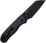 Kizer Cutlery Drop Bear 2 Button Lock Blue Richlite Folding Nitro-V Knife V36192CS1
