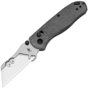 Kizer Cutlery Drop Bear Utility Clutch Lock Black Micarta Folding Pocket Knife V3619JA3