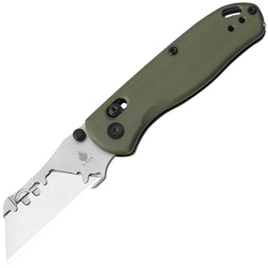 Kizer Cutlery Drop Bear Utility Clutch Lock OD Green G10 Folding Pocket Knife V3619JA6