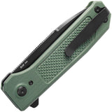 Kizer Cutlery Brat Button Lock Green G10 Folding 154CM Drop Pt Pocket Knife V3630C2