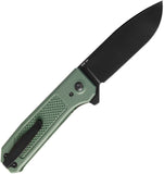 Kizer Cutlery Brat Button Lock Green G10 Folding 154CM Drop Pt Pocket Knife V3630C2