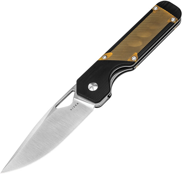 Kizer Cutlery Militaw Linerlock Black G10 & PEI Ultem Folding 154CM Knife V363C1