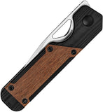 Kizer Cutlery Mini Militaw Linerlock Black G10 & Mkuruti Wood Folding Nitro-V Knife V3634SA4