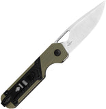 Kizer Cutlery Mini Militaw Linerlock Green & Black G10 Folding Nitro-V Knife V3634SA6