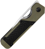 Kizer Cutlery Mini Militaw Linerlock Green & Black G10 Folding Nitro-V Knife V3634SA6